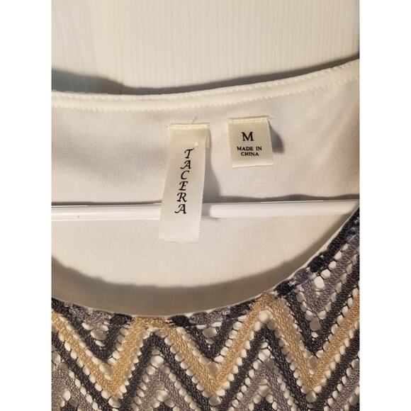 Tacera Modern Boho, Midi, Slip-on Dress, Size Medium Chevron Pattern Womens - Picture 2 of 8